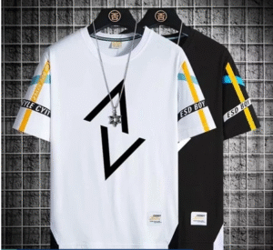 curta decote redondo Ajuste fino moda estilo rua roupas masculinao Branco Preto tshirt man Slim Fit hip hop streetwear
