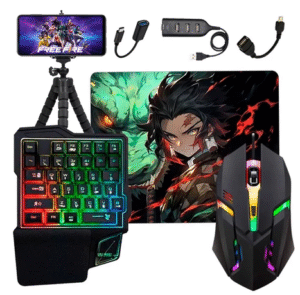 Kit Mobilador Para Celular Completo Varios Modelos Teclado + Mouse Gamer + Mouse Pad + Hub + Tripe