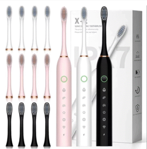 Escova de dentes elétrica recarregável Sonic IPX7 Com Cabeça Substituivel inteligente Ultrassônico À Prova D'água